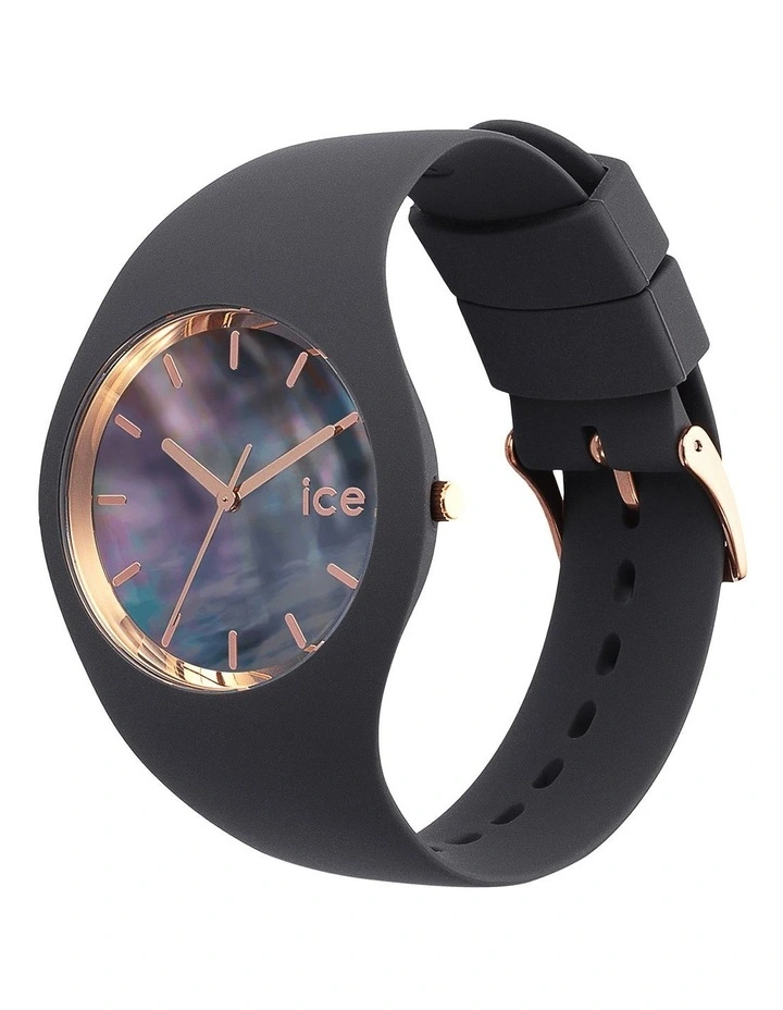 Ice Pearl Small Grey Silicone Quartz Watch image 3