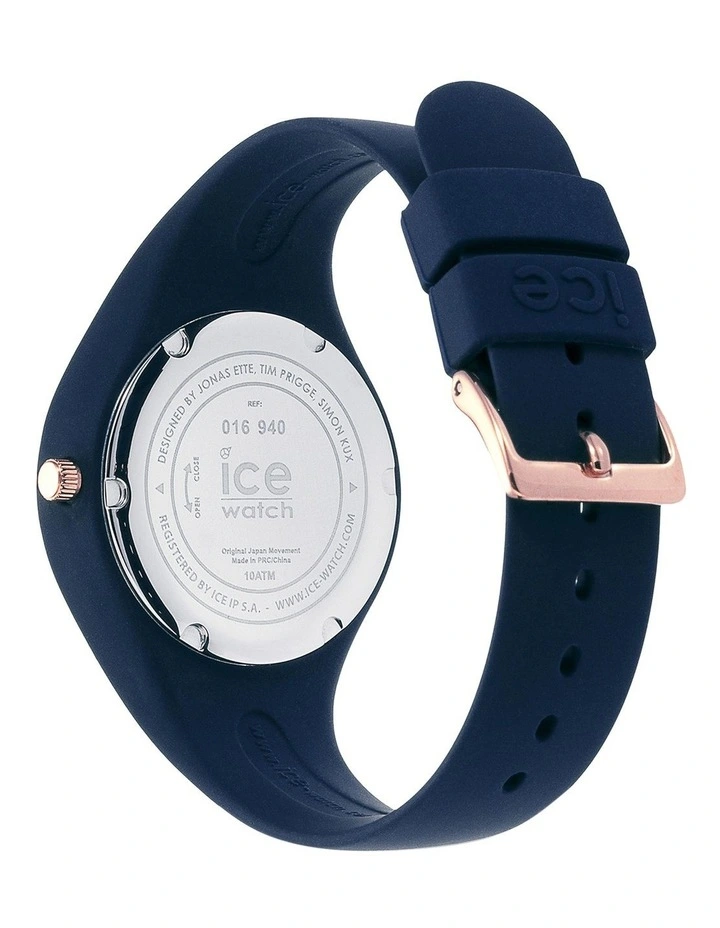 Ice Pearl Twilight Medium Blue Silicone Quartz Watch image 5