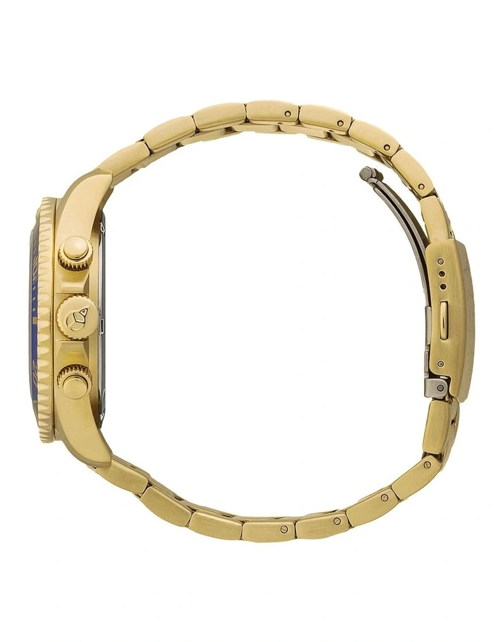 Ice Steel Blue Medium Gold Silicone Quartz Watch image 4