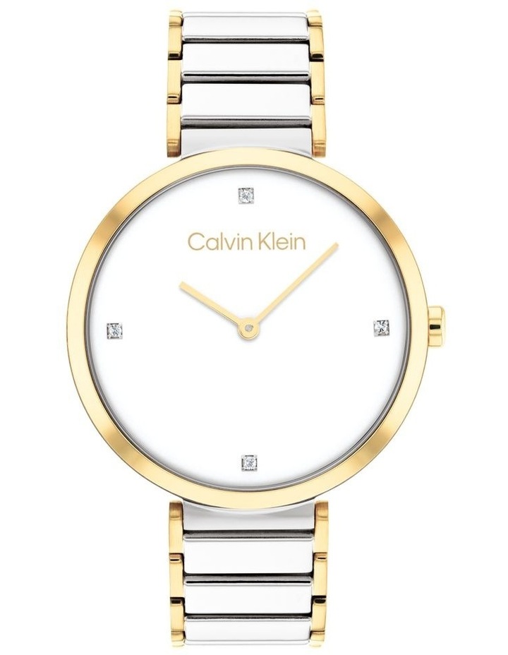 Minimalistic T Bar 36mm Two Tone Stainless Steel Watch 25200134