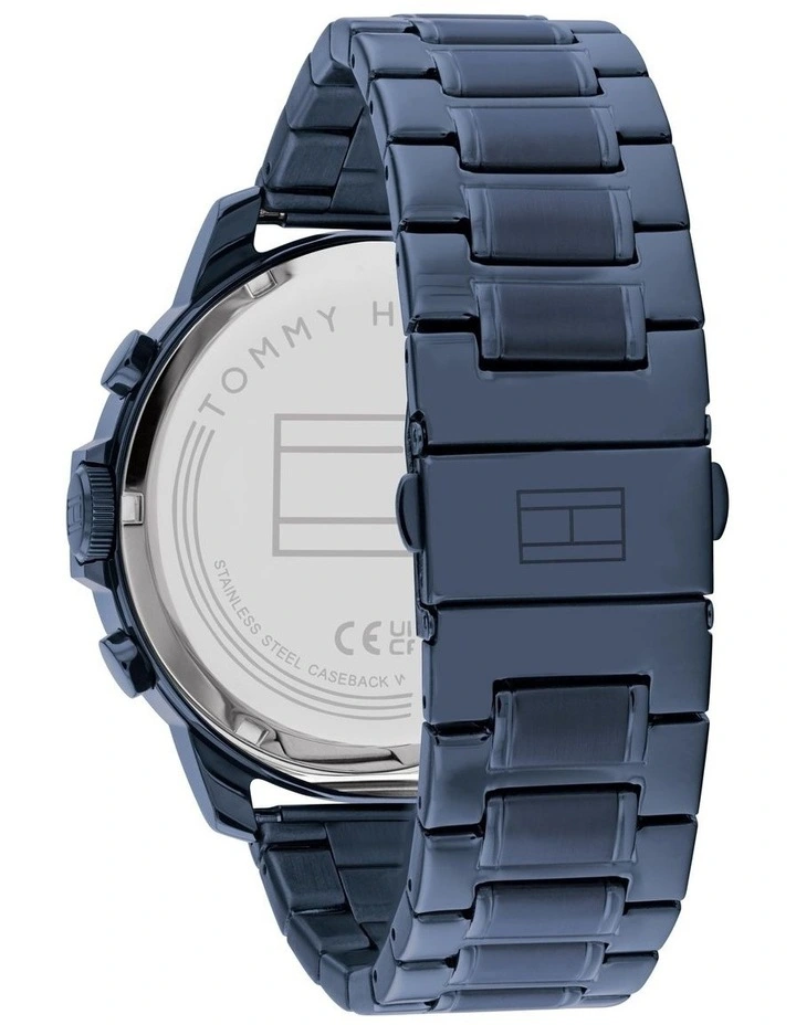 Luca Ionic Plated Steel Qtz Multifunction 1710493 Watch in Blue image 3