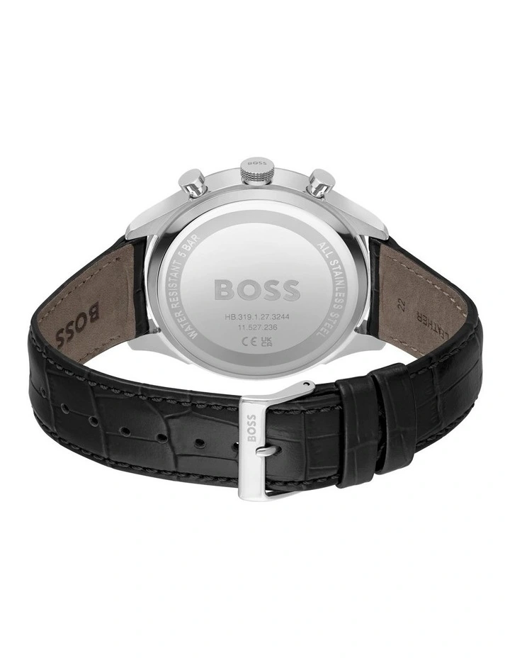 Gregor Stainless Steel Watch in Black Sunray image 3