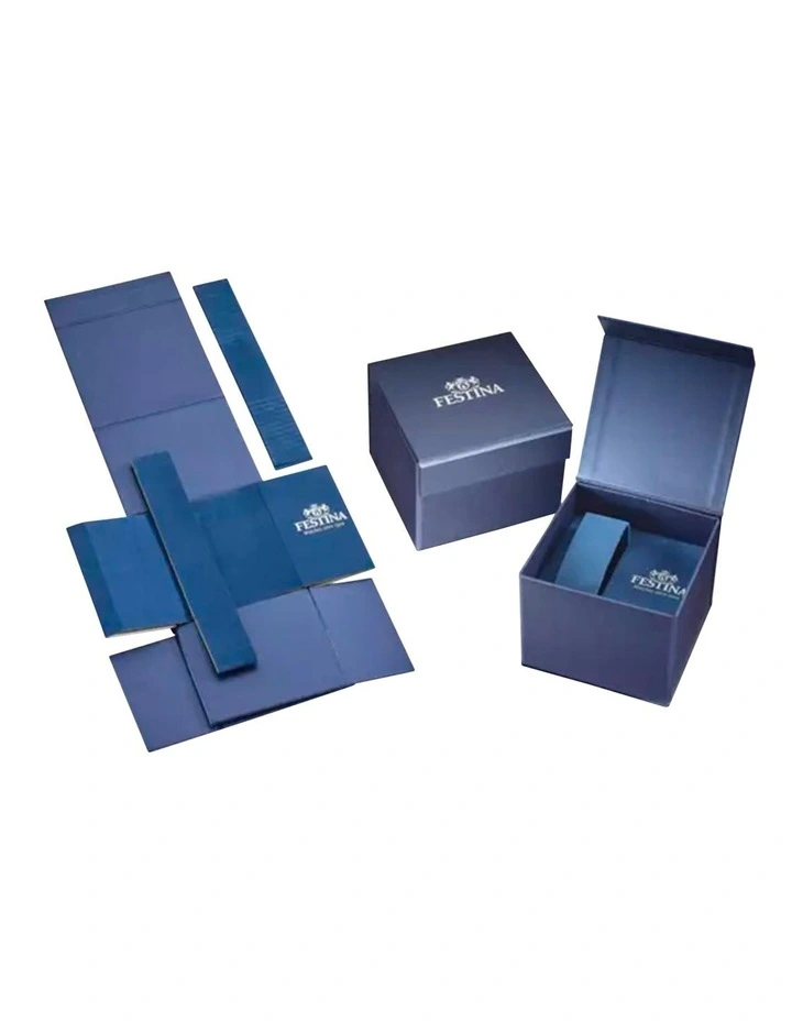 Classic Stainless Steel Watch in Blue image 2