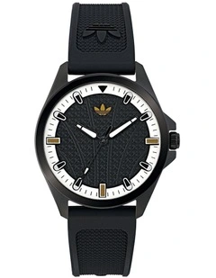 Originals Iconic One IP Steel Silicone Watch in Black