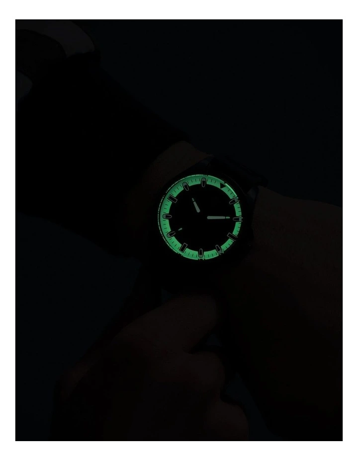Originals Iconic One IP Steel Silicone Watch in Black image 3