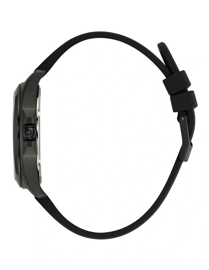 Originals Iconic One IP Steel Silicone Watch in Black image 4