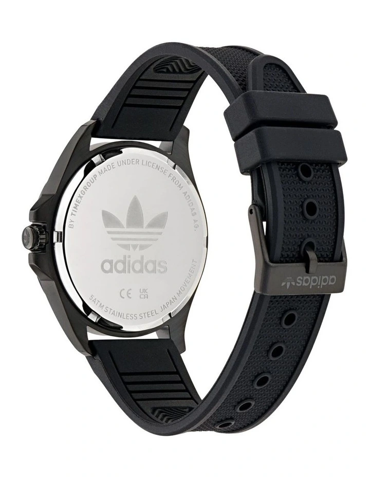 Originals Iconic One IP Steel Silicone Watch in Black image 5