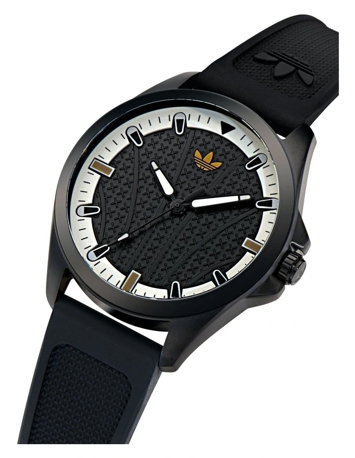 Originals Iconic One IP Steel Silicone Watch in Black image 6