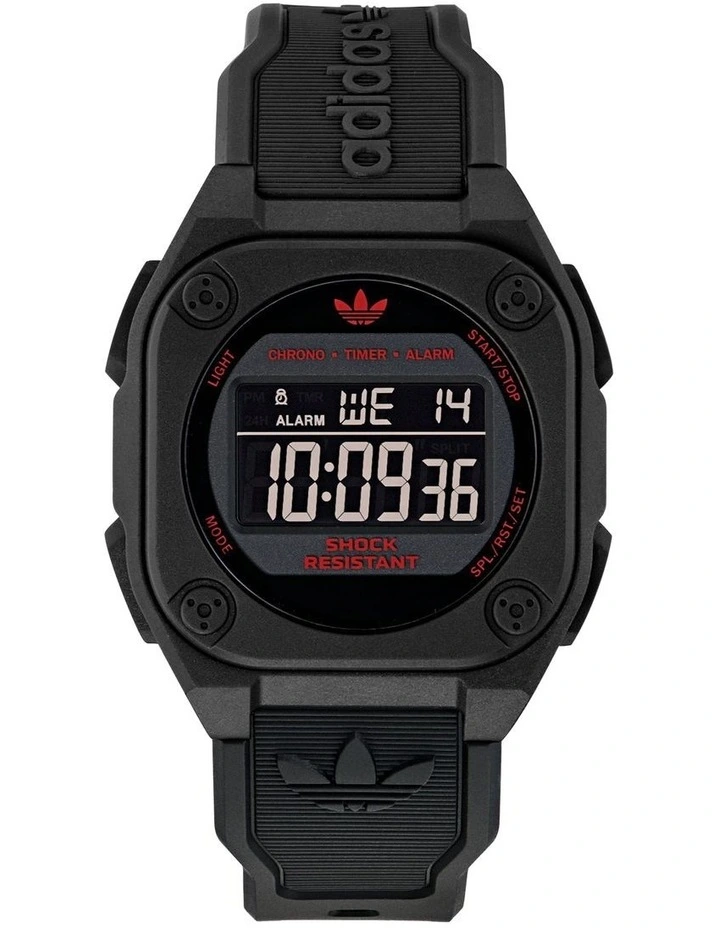 City Tech Four Resin Watch in Black image 1