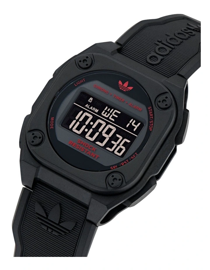 City Tech Four Resin Watch in Black image 5