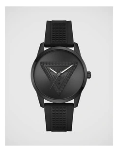 GUESS Mens Black Analogue Watch