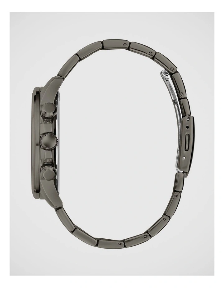 GUESS Mens Gunmetal-Tone Multifunction Watch image 2