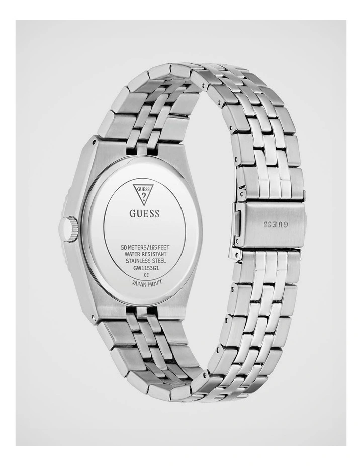 GUESS Mens Silver-Tone Analogue Watch image 3