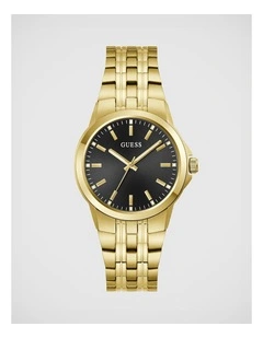 GUESS Mens Gold-Tone Analogue Watch