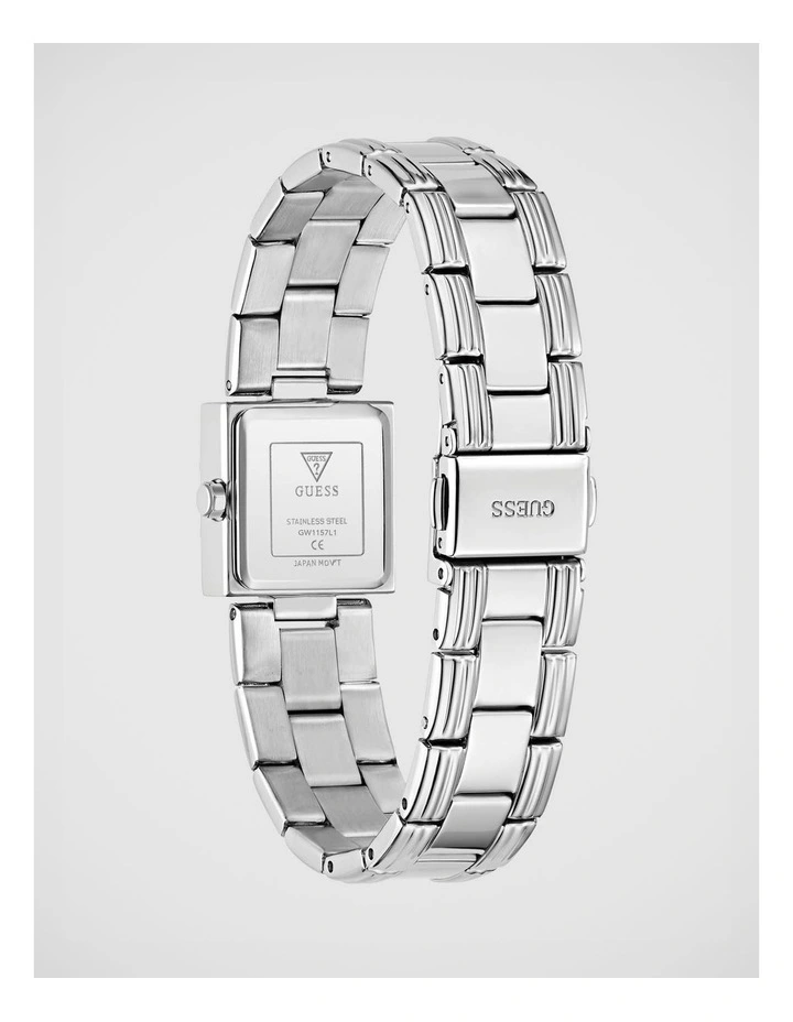 GUESS Ladies Silver-Tone Analogue Watch image 3
