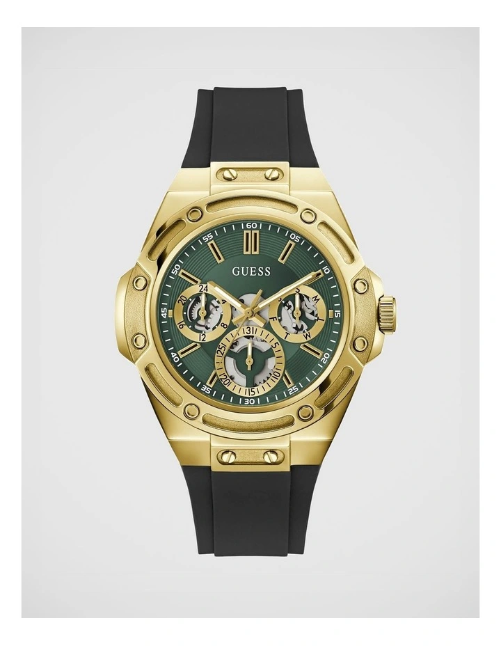 GUESS Mens Gold-Tone Multifunction Watch image 1