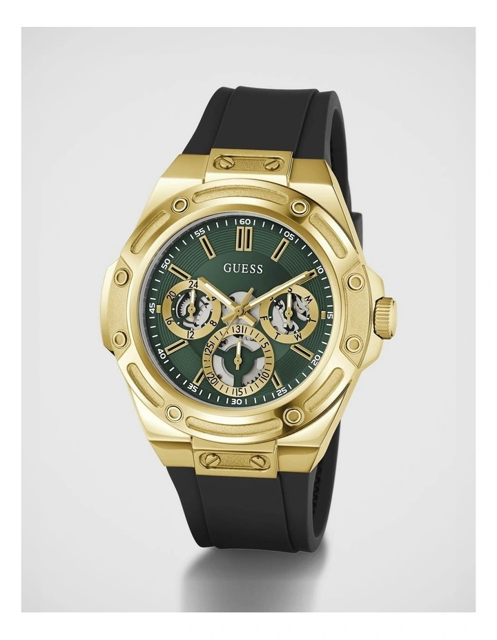 GUESS Mens Gold-Tone Multifunction Watch image 5