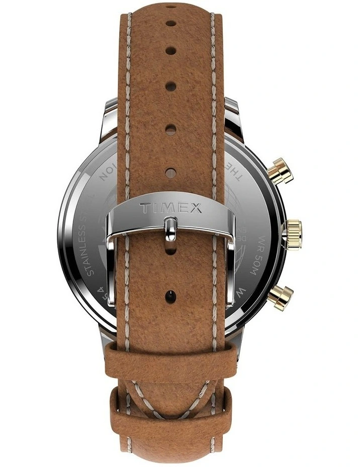Chicago Leather Chrono Watch TW2U39000 in Tan image 4
