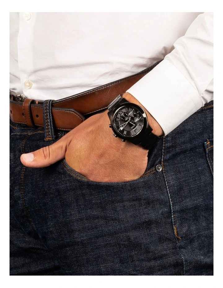 Atlas Stainless Steel Watch in Black image 4