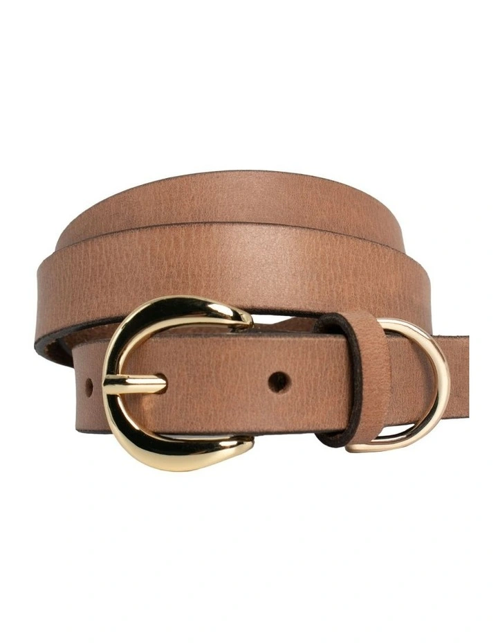Phoebe Leather Belt in Natural image 2