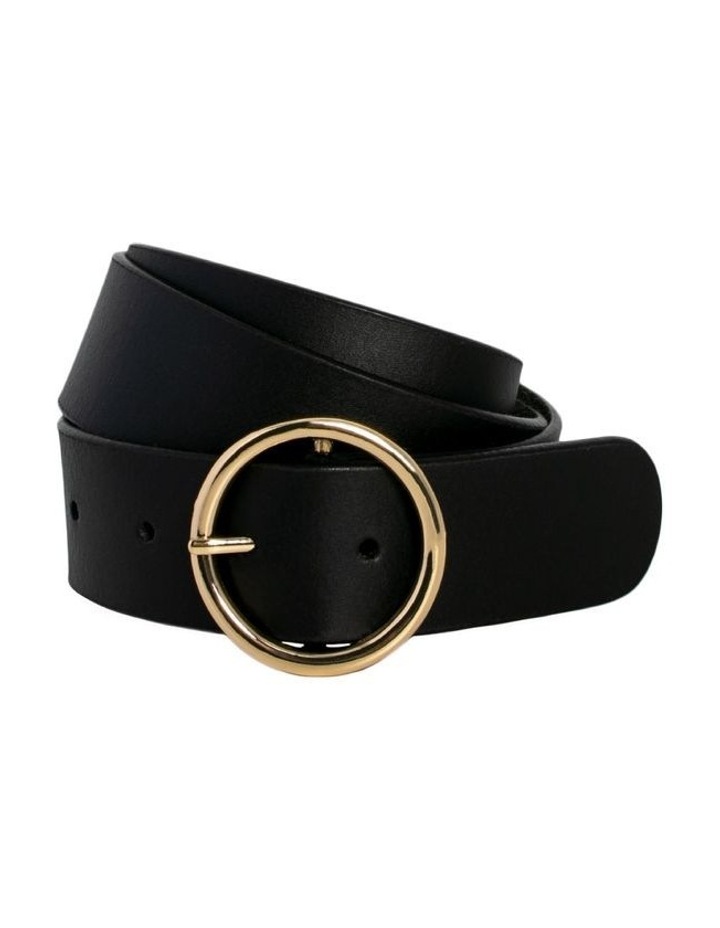 Naomi Leather Belt in Black