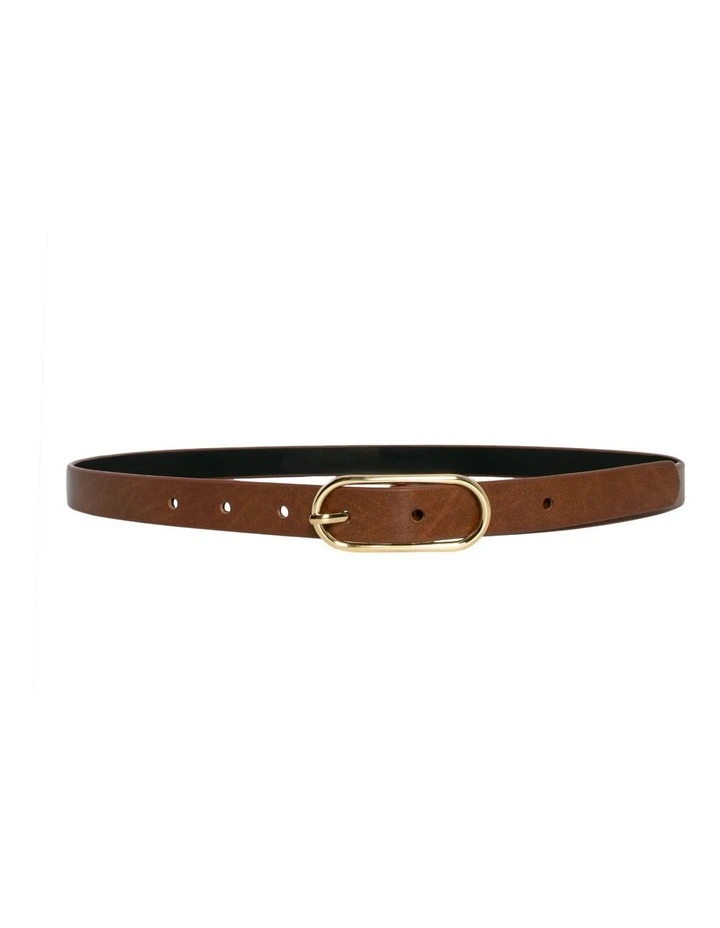 Willow Leather Belt in Tan/Gold image 2