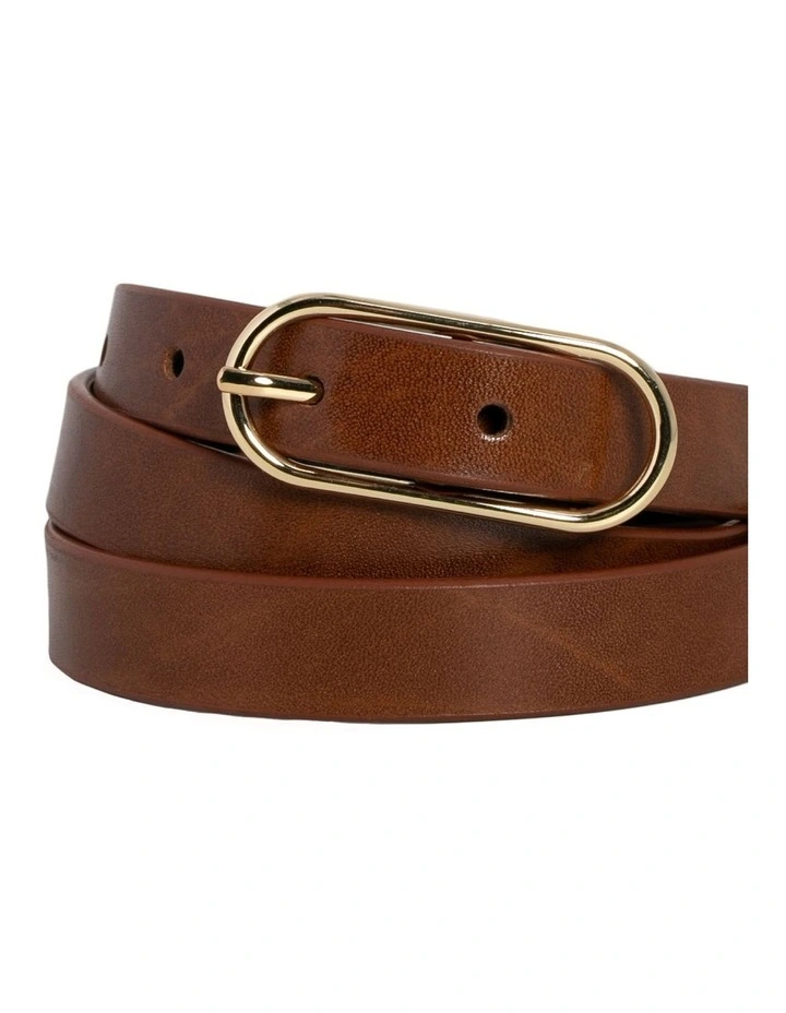 Willow Leather Belt in Tan/Gold image 3