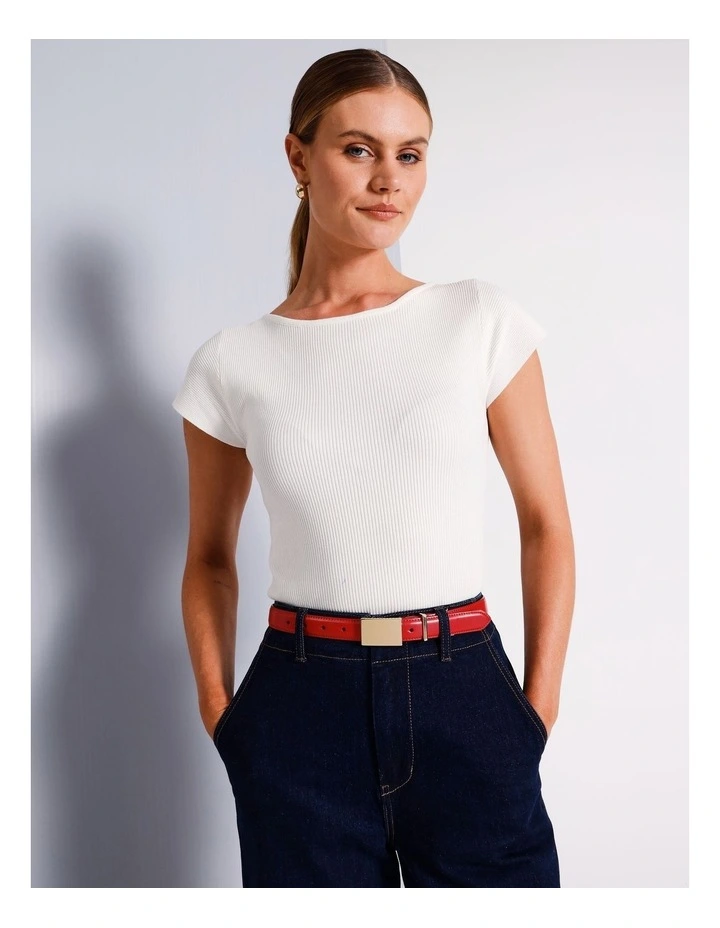 Sarah Padlock Buckle Belt in Red image 2