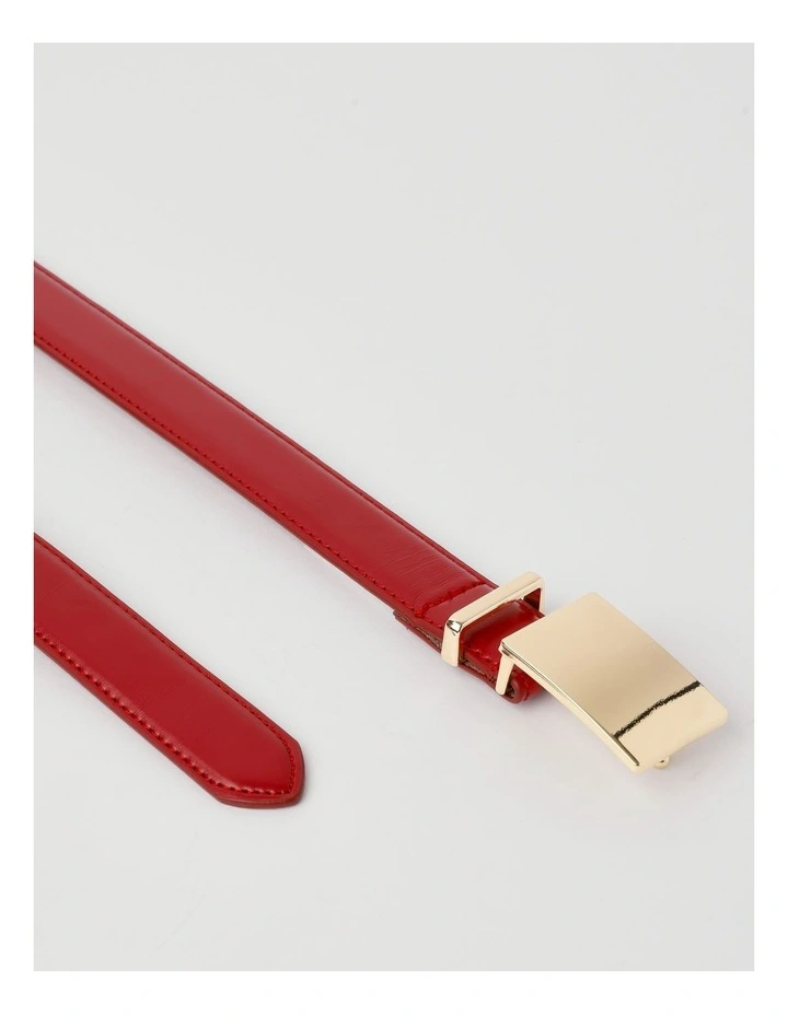 Sarah Padlock Buckle Belt in Red image 5