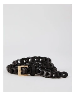 Lola Leather Belt in Black