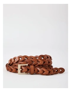 Lola Leather Belt in Brick