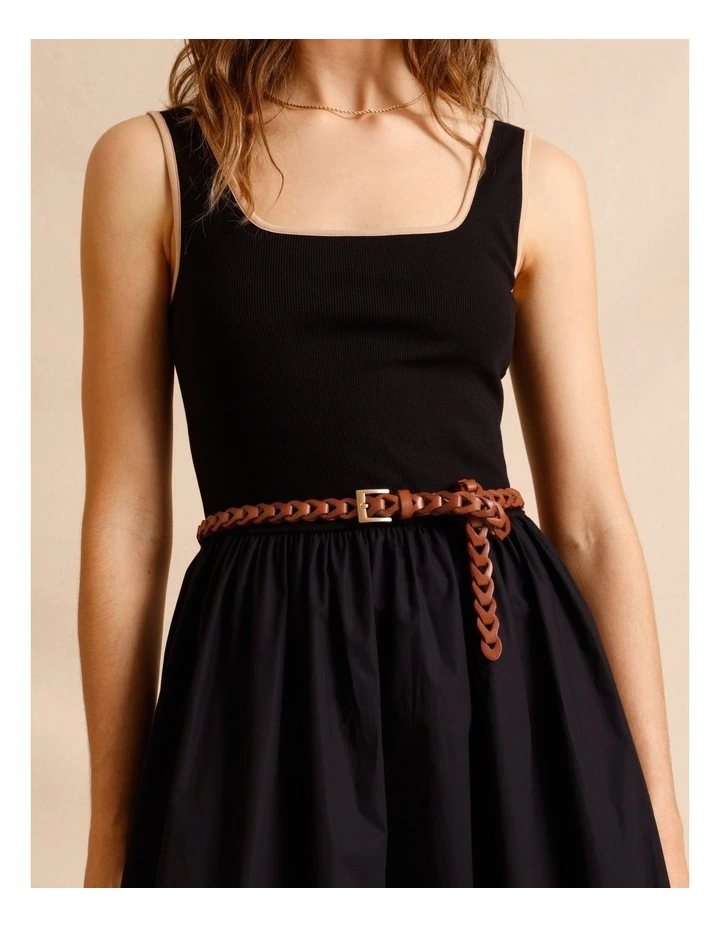 Lola Leather Belt in Brick image 2