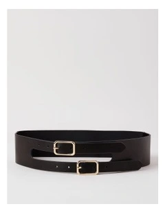 Avery Leather Belt in Black