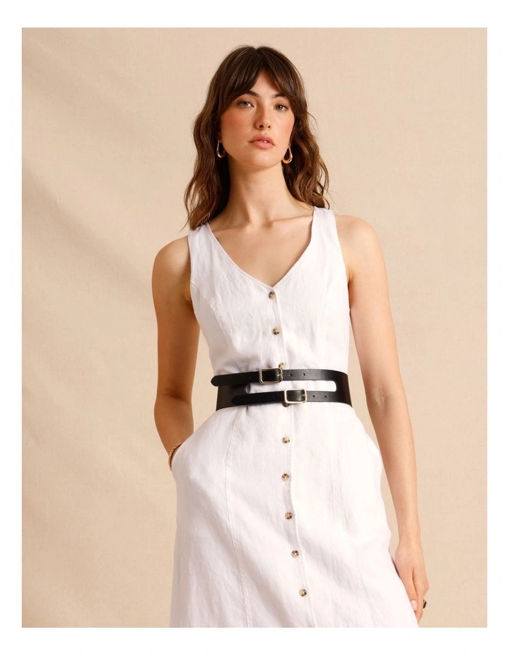 Avery Leather Belt in Black image 2