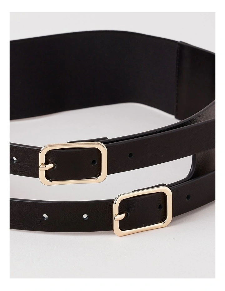 Avery Leather Belt in Black image 3