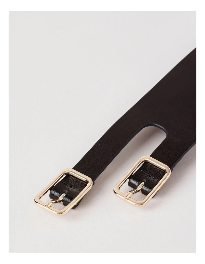 Avery Leather Belt in Black image 5