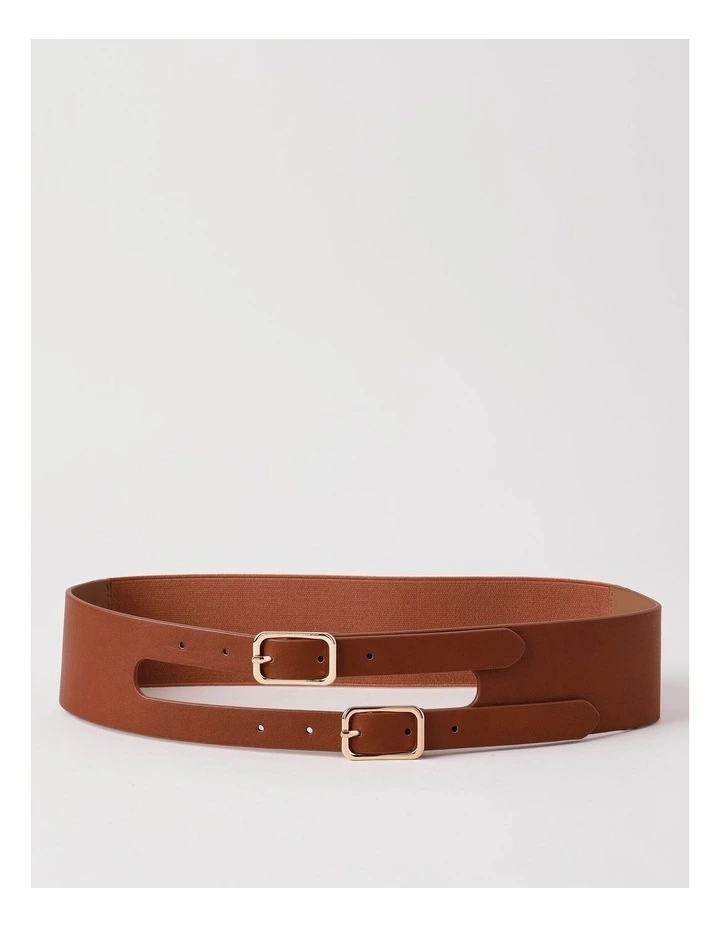 Avery Leather Belt in Tan image 1