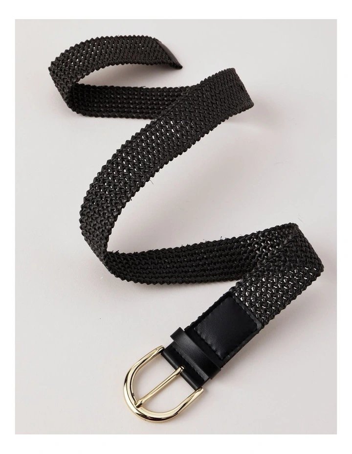 Weave Belt in Black image 3