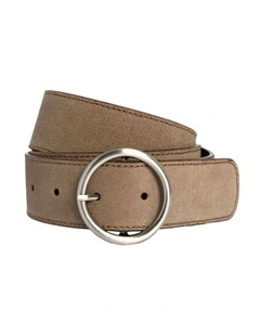 Naomi Suede Belt in Mushroom