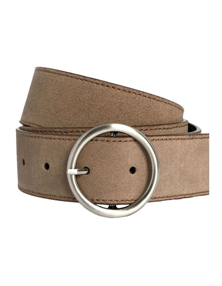 Naomi Suede Belt in Mushroom image 2