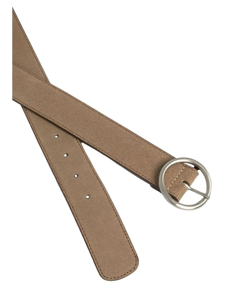 Naomi Suede Belt in Mushroom image 4