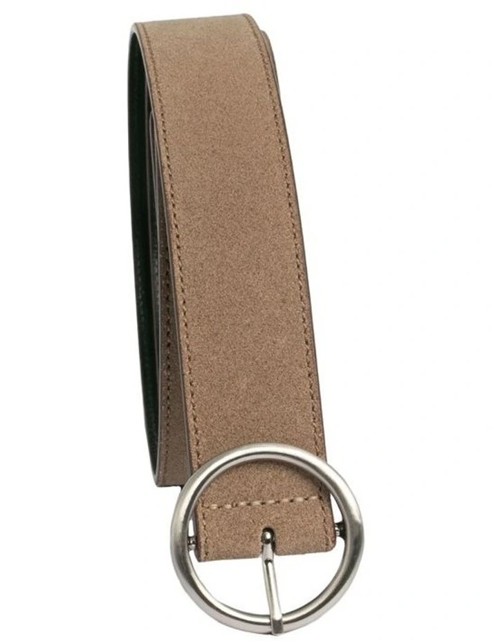 Naomi Suede Belt in Mushroom image 5