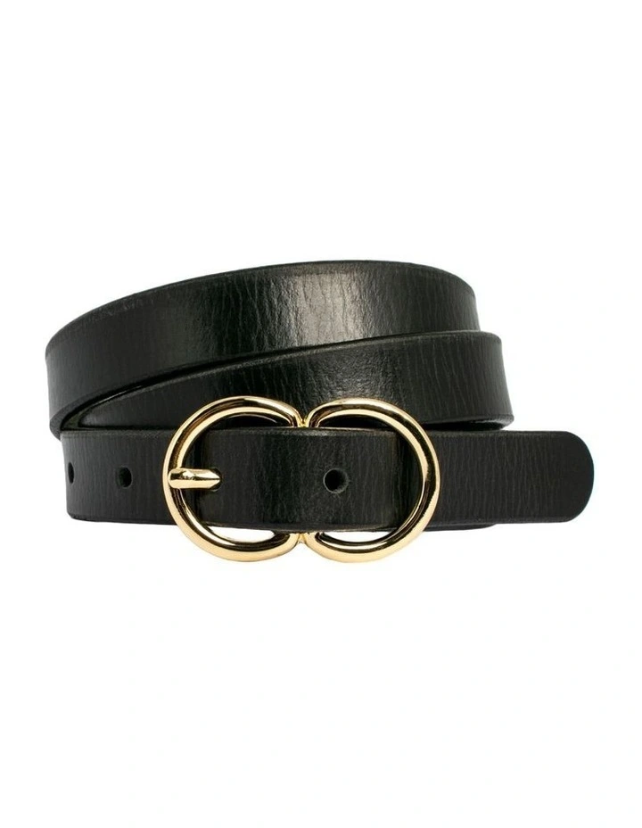 Brooke Leather Belt in Black image 1