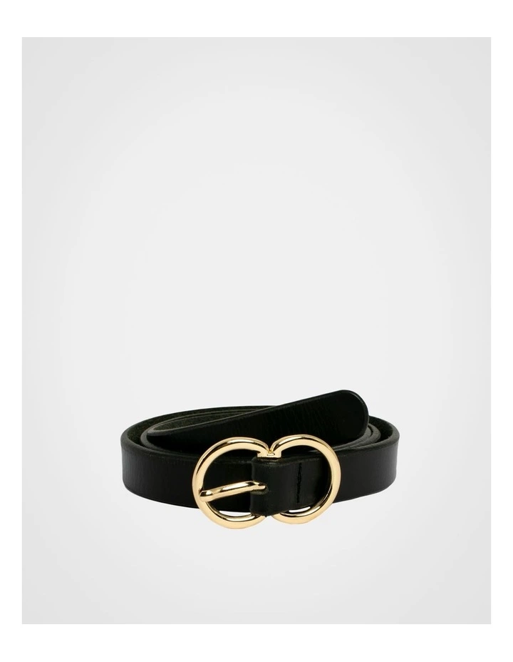 Brooke Leather Belt in Black image 2