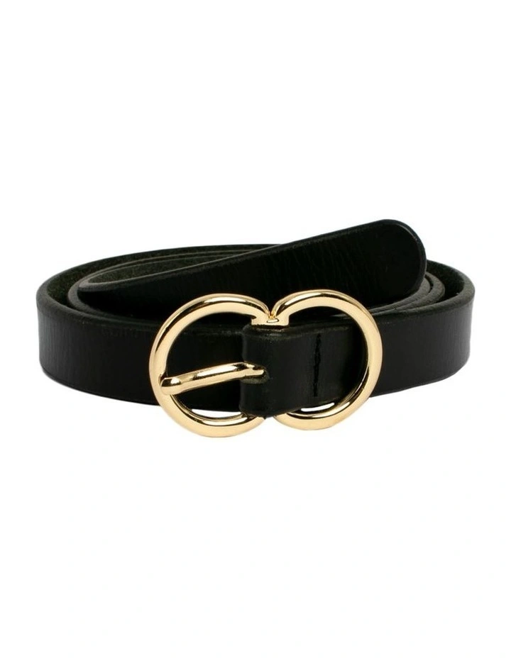 Brooke Leather Belt in Black image 2