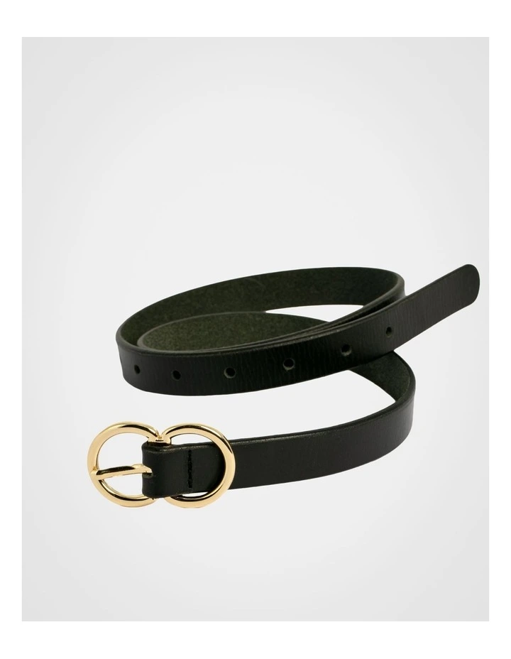 Brooke Leather Belt in Black image 3
