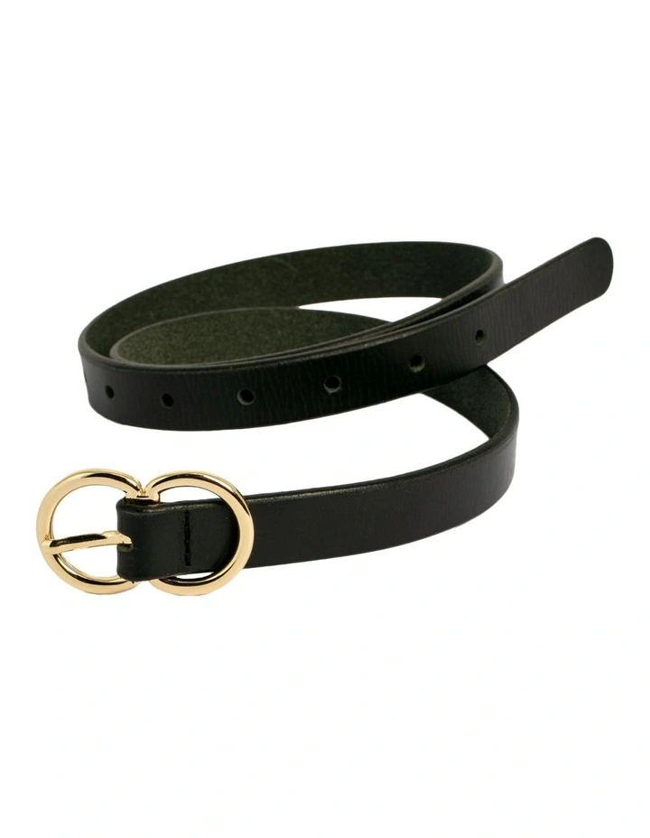 Brooke Leather Belt in Black image 3