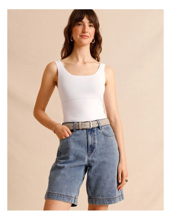 Nara Leather Belt in Mushroom image 4