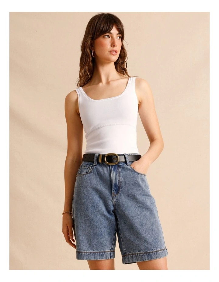 Emery Leather Belt in Black image 4