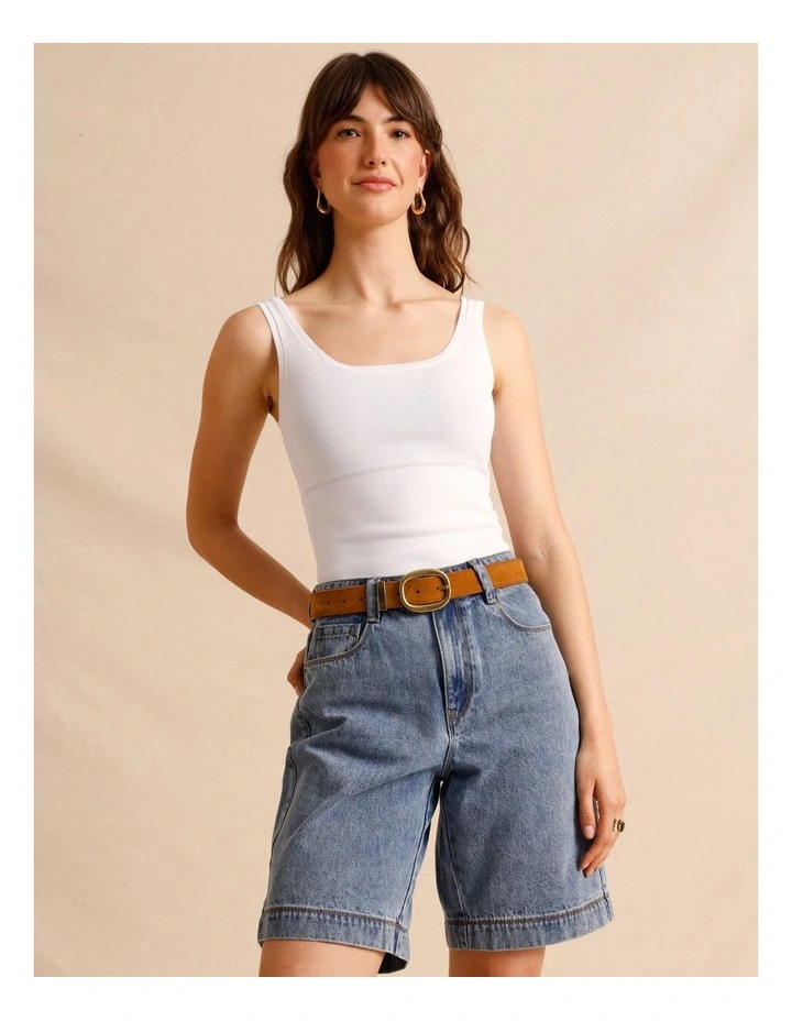 Emery Suede Belt in Tan image 4